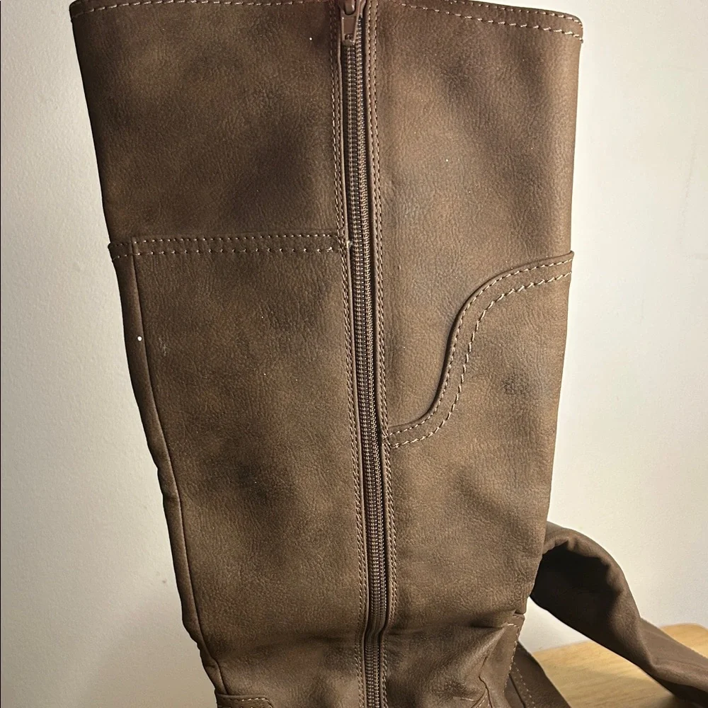 Indigo Brown Over the Knee Boots